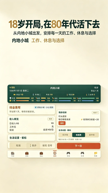 穿越80年代 内置菜单【金钱反加】 直装版- 关先生资源站